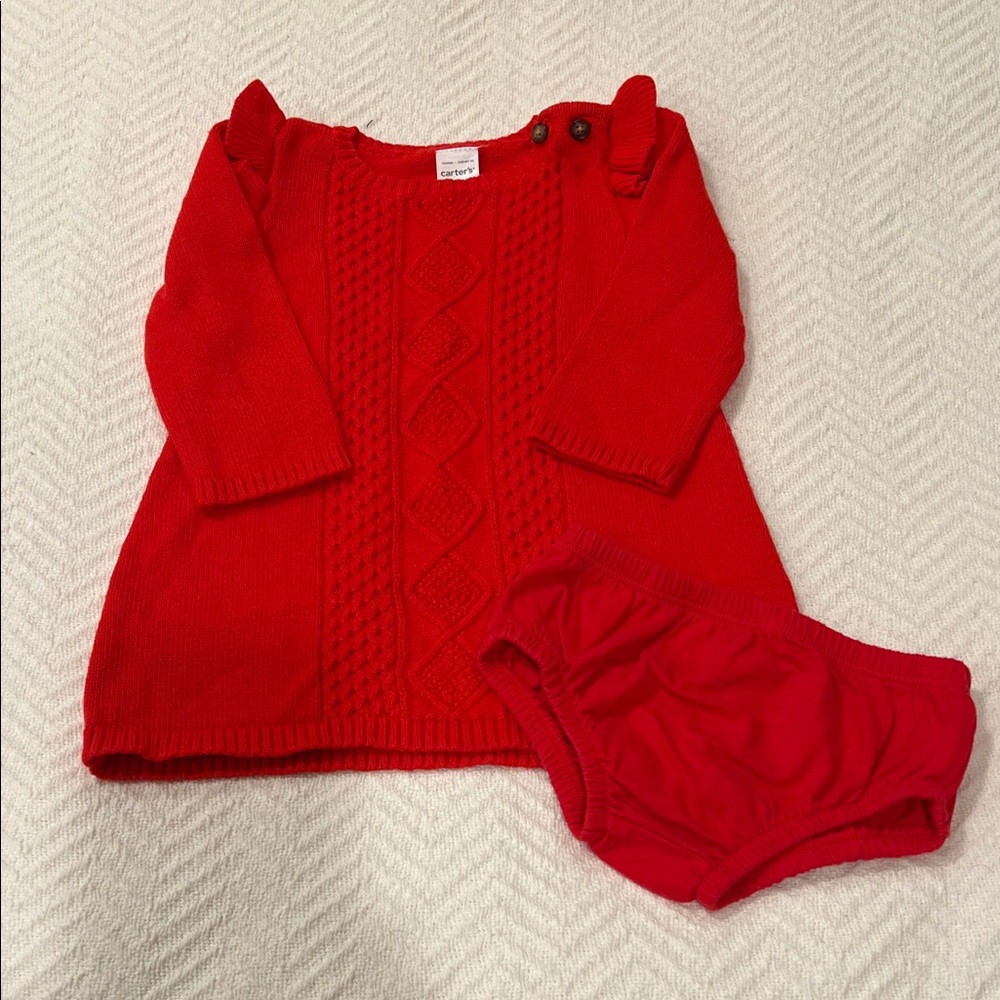 Carter's Vibrant Red Baby Dress